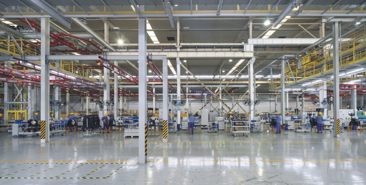 Hangcha Taller de montaje de carretillas elevadoras de almacenamiento inteligente